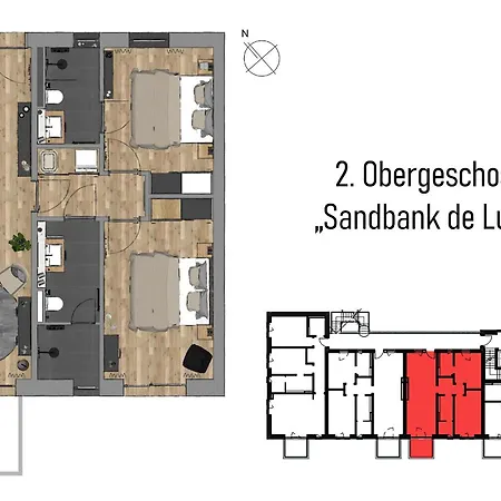 Apartmenthaus Vor Den Halligen Sandbank De Luxe * Nordstrand